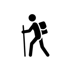 Hiking vector icons, illustration isolated sign symbol
