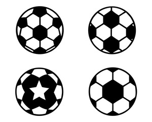 Fototapeta premium Soccer (football) flat icon set for sports apps and websites