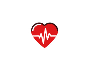 Heartbeat Icon, Symbol, isolated on white background Vector Illustration