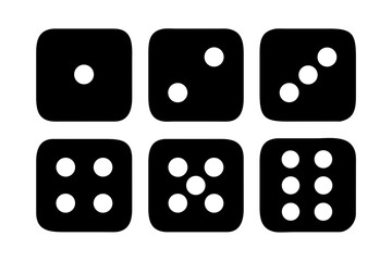 dice Flat icon isolated on white background. Vector illustration.