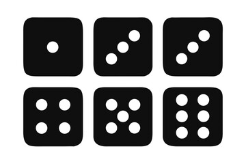 dice Flat icon isolated on white background. Vector illustration.