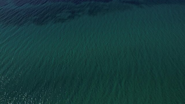 Enez Beach in Gulf of Saros (Saros Bay). Aerial view of sea. Tropical landscape with clear turquoise water.