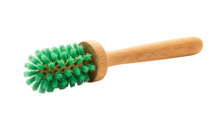 Wood and green brush against black showcases texture. It is ideal for product photography, advertising, branding, green living concepts, and promotional materials.