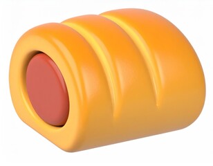 Sausage Roll: A Playful 3D Render in Warm Tones