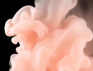 Peach Ink Diffusion in Water