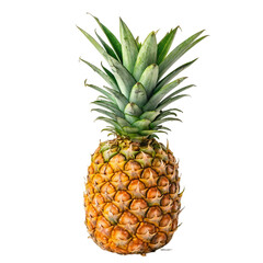 Fresh pineapple isolated on transparent background  
