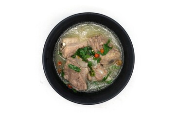 Pork ribs in a spicy soup is a dish that Thai people like to eat because it is sour and spicy.