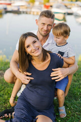 Fototapeta premium Happy Family Enjoying Quality Time Together by the Marina