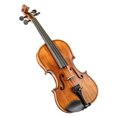 Fototapeta premium Violin musical instrument isolated on transparent background 