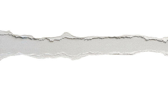 Authentic torn paper edge creates a dynamic layer effect for creative projects or adding raw texture to designs, scrapbooks, and artistic layouts