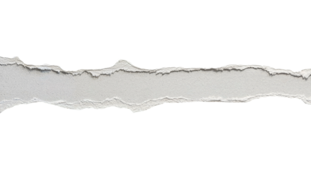 Authentic torn paper edge creates a dynamic layer effect for creative projects or adding raw texture to designs, scrapbooks, and artistic layouts