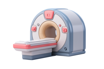  MRI machine, magnetic resonance imaging machine icon, 3d isolated on transparent background png 