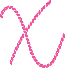 X Brown Rope Line Texas Cowboy Alphabet © Rinyarart