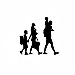 Children sleeping on parents' shoulders during travel