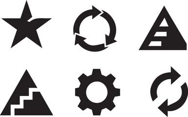 Black & White Symbolism, Abstract Silhouette Logos, Minimalist Geometry Icons, Modern Vector Motifs, Visual Metaphors in Form, Creative Symbols ,black and white silhouette