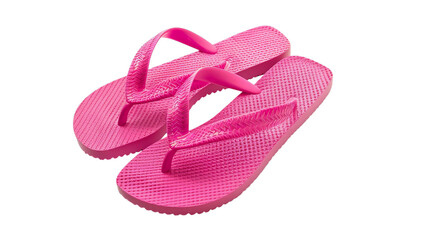 PNG of Bright pink flip flops, perfect for summer fun and beach days.