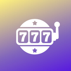slot machine and jackpot icon