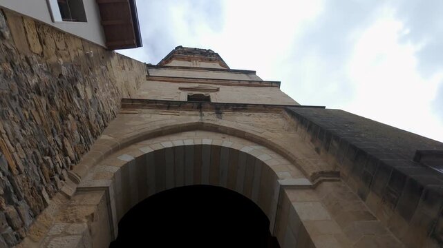 Church of San Salvador in the historic town of Getaria in the north, Basque Country.