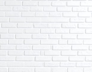 Clean White Brick Wall Texture Background for Architectural and Design Applications
