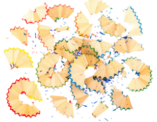 Hand-Drawn Style Colorful Pencil Shavings Pattern – Artistic Texture PNG