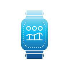 smart watches color flat icon for digital and print projects.