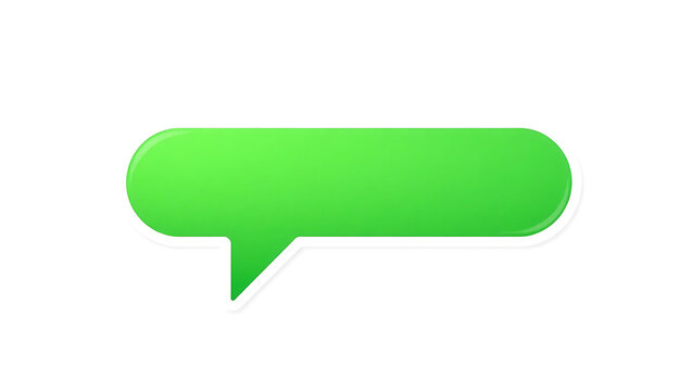 Green speech bubble for text messages or communication