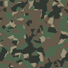 Seamless Camouflage Pattern 2 &ndash; 4K Woodland - Polygon