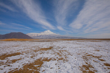 Kars Cıldır Lake and Mount Ararat