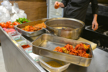 preparing stuffed vegetables 