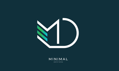 Alphabet letter icon logo MD