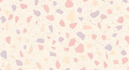 Pastel Terrazzo Pattern: Soft Pink, Peach, and Lilac Design for Modern Interiors