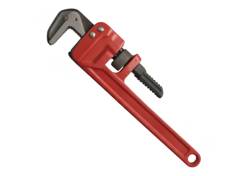 Red Pipe Wrench on transparent background