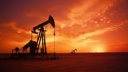 Capturing the rugged essence of desert oilfield bases, these background images showcase oil pumps standing tall amid vast, arid landscapes—where sand dunes meet industrial might. 