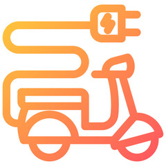 Electric Motorcycle Icon