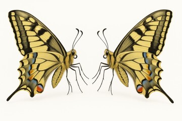 Fototapeta premium Stunning Butterfly Illustration A Detailed Look at the Swallowtail Wings and Beauty on White Background