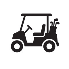 Golf cart icon in vector design style