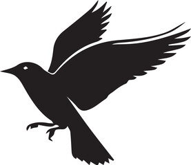 Obraz premium Vector of a flying sparrow