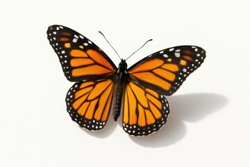 Obraz premium Majestic Monarch A Vivid Butterfly Portrait on White