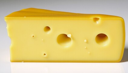 Watercolor painting of a yellow cheese slice as a dairy product