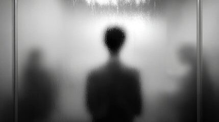 Minimalist abstract scene showing invisible limits and emotional protection