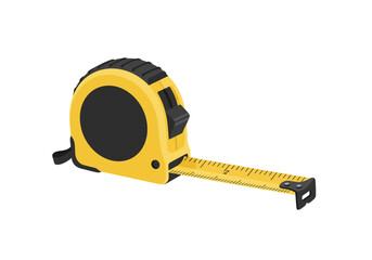 Yellow Tape Measure Unfurling Length
