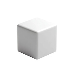 Fototapeta premium 3d render of matte clay cube in cinema 4d style 