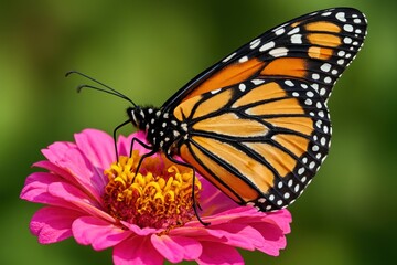 Fototapeta premium Easter Basket Overflowing with Colorful Flowers and Decorated Eggs in Spring Sunlight