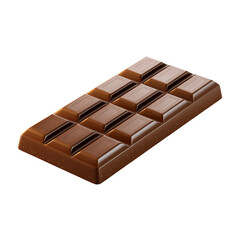 detailed 3d model of brown chocolate piece
