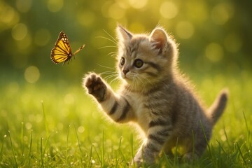 Obraz premium Easter Basket Overflowing with Colorful Flowers and Decorated Eggs in Spring Sunlight