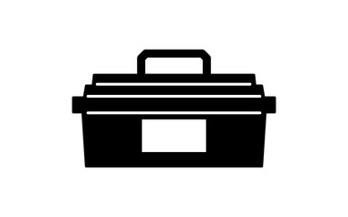 Simple and cute line icon of toolbox for car maintenance and mechanical tools illustration