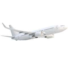 Obraz premium 3d illustration of white aircraft in flight 