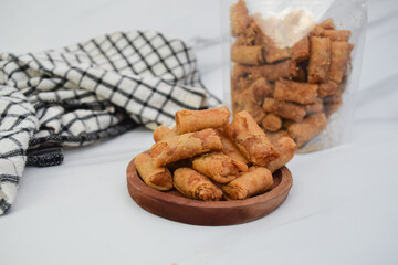 Indonesian spring roll cake or called sumpia