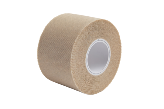 Rolled light beige athletic tape