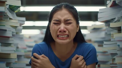 Overwhelmed Student The Stress of Studies